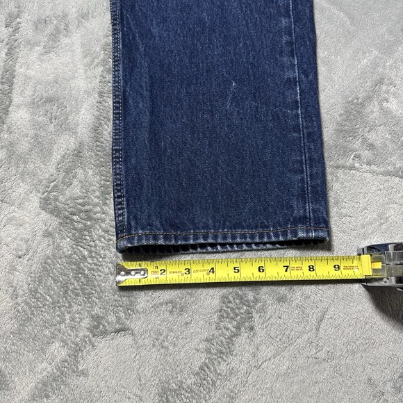Levis 505 Jeans Mens 36x30 (36x23.5) Blue Straight Leg Denim Classic Medium Wash - Picture 12 of 12
